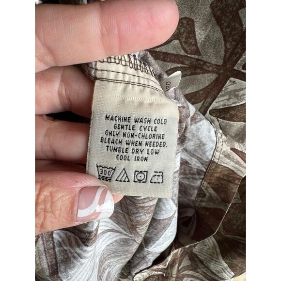 Cooke Street Honolulu Vintage Men's Brown Tribal Hawaiian Shirt Size Large - Picture 3 of 8